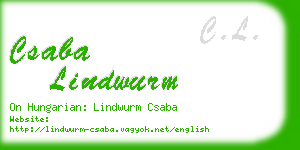 csaba lindwurm business card